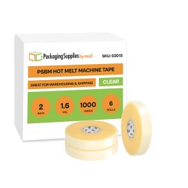 Clear Hot Melt Machine Length Tape 6 Qty 1.6 Mil