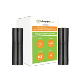 Colored Cast High Performance Hand Stretch Wrap Opaque Black 4 Qty