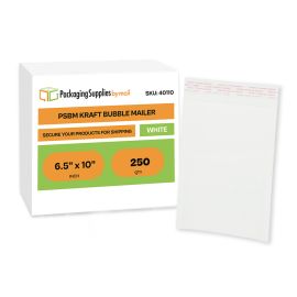 White Kraft Bubble Mailers 250 Qty