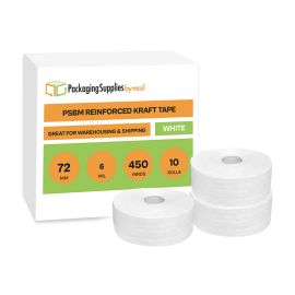 Reinforced White Kraft Tape 10 Qty 6 Mil