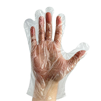 Clear High Density Polyethylene Food Service Gloves