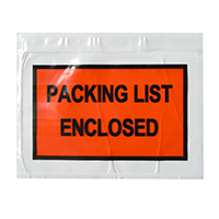 Packing List Enclosed Envelopes